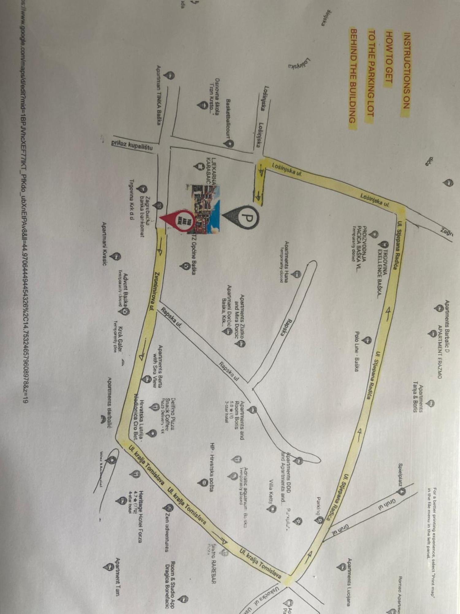 Apartman 114 Baska  Bagian luar foto